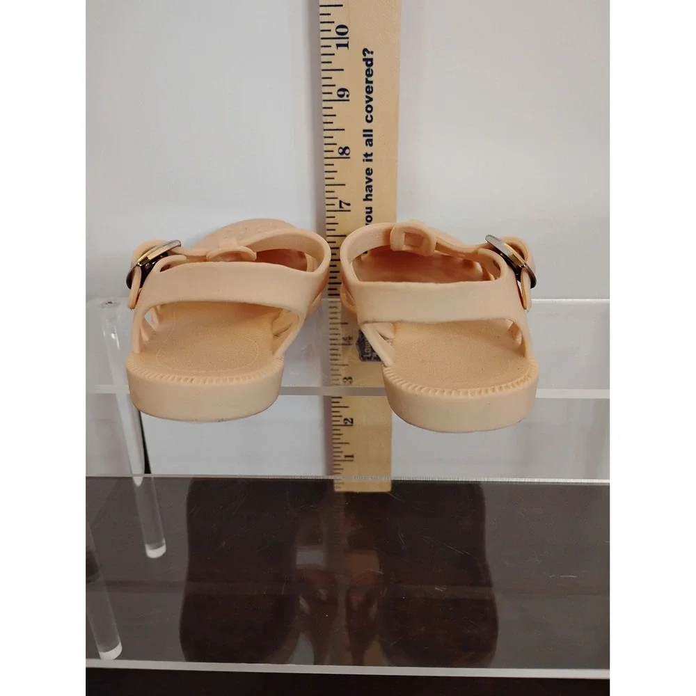 Kids Peach Jelly Fisherman Sandals Size 4 Adjustable Buckle Strap Retro PVC
